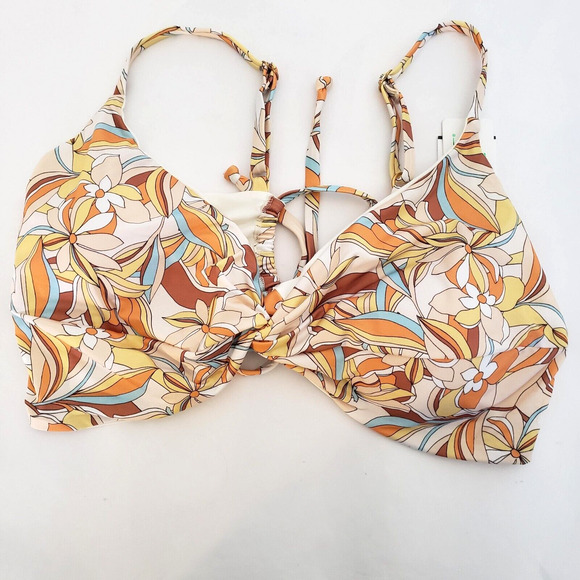 NEW!! L*Space Womens SIZE DD Tropical Floral Peach Ringo Swim Top Only LSRIT21P - Picture 5 of 12